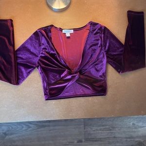 Velvet crop top